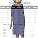 Womens Linen Dress V Neck 3/4 Sleeve Knee Length Boho Shift Tunic Over 50 60 Sundresses Summer Novelty Modest Midi Dresses Maternity Peasant Shirt Dress Womens Swim Cover Ups Women's Spring Fashion