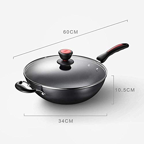 Wok con tapa, cesta y rejilla para vapor, antiadherente miniatura 3