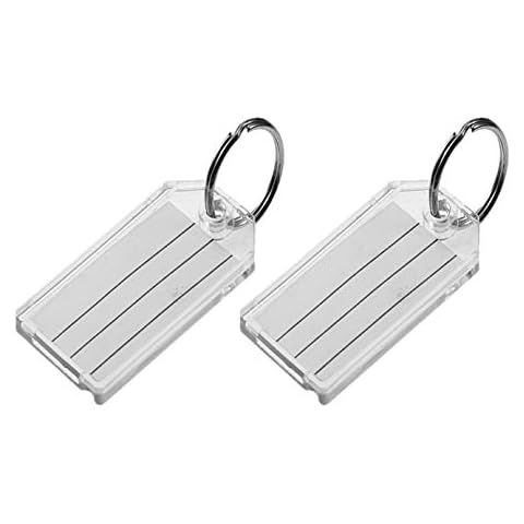 Lucky Line Extra Strength Key Tag with Split Ring; Clear, 2 Pack (20402) Cover