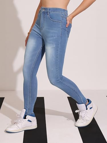 Image of Dolce Crudo Women's Super Skinny High-Rise Regular-Length Stretchable Denim Jeans