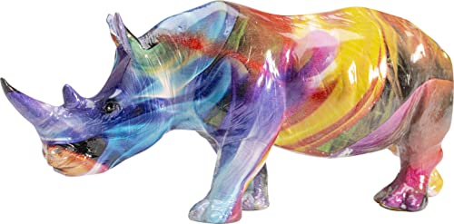 Figurine Rhinocéros 17 cm Résine Multicolore, Kaare Design