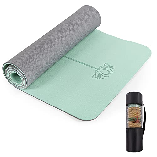 UMINEUX Yoga Mat Extra Thick 1/3” Non Slip Yoga Mats for Women Eco Friendly TPE Fitness Exercise Mat with Carrying Strap & Storage Bag
