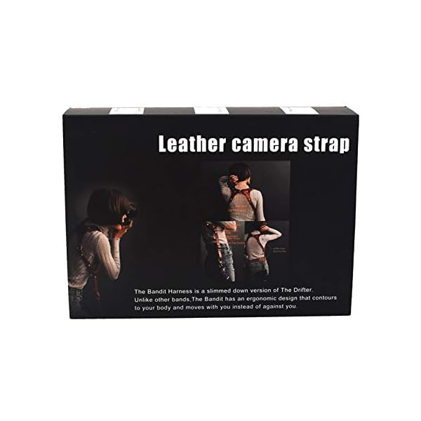 DFGFDGCXDF Kamera-Zubehör Quick Release Anti-Rutsch-Dual-Schulter-echtes Leder-Harness Kameragurt mit Metallhaken for… – Bild 6