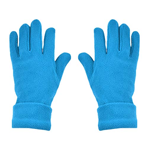 boxed-gifts Women's Warm Polyester Fleece Winter Set Fur Trim - Glove Hat and Scarf Set for Women - One Size (Turquoise 50)3