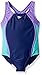 Speedo Girls Mesh Thick Strap One Piece, Blue Harmony, Size 7