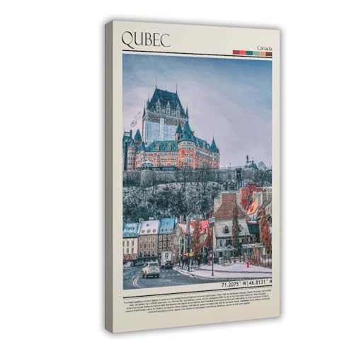 LianTianHong Château Frontenac Quebec Canvas Poster 16x24