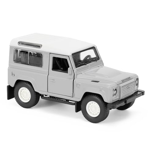 Image of Land Rover Classic Defender Works V8 Islay Edition 1:43 Scale Die-Cast Model Car - Grey | Detailed Collectors Edition Diecast | Official Licensed Product