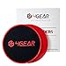 4GEAR Gliding Discs Core Sliders, Dual Sided to Work on Carpets and Hardwood Floors, Set of 2 Exercise Sliders, Tote Bag and Exercise Guide Included
