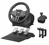 PXN V9 - Volante de PC con pedales y palanca de cambios de 270/900 grados para PC, PS4, PS3, Xbox One, Xbox Series X/S, N-Switch (no compatible con Mac/PS5)