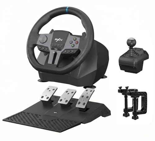 PXN V9 Gen2 Gaming Racing Wheel with Pedals and Shifter for PC,PS4,PS3,Xbox
