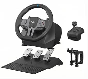 PXN V9 Gen2 Racing Wheel with Pedals and Shifter for PC, PS4, PS3, Xbox
