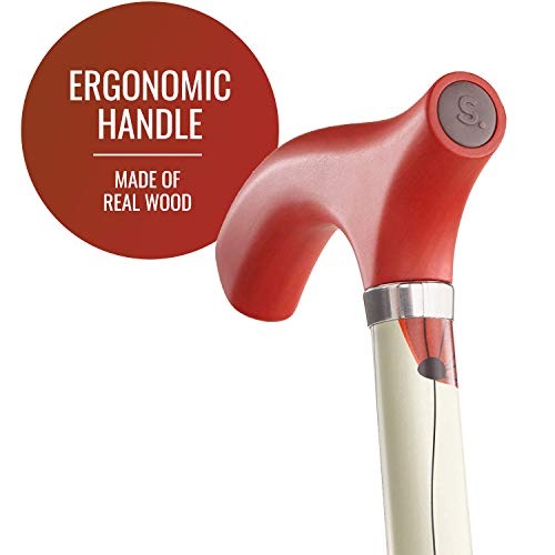 Switch Sticks Walking Cane for Men or Women, Foldable and Adjustable from 32-37 Inches, FSA and HSA Eligible, Poppies