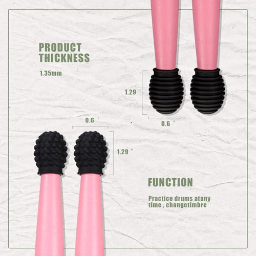 image for Frienda 4 Pieces Drum Mute Drum Dampener Silicone Drumstick Silent Pra