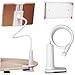 ZPSCXQ Gooseneck Kindle Holder for Reading in Bed, Adjustable Tablet Stand with Flexible Arm, Universal Phone Mount for iPad, Kindle, Samsung Galaxy, 4-10.5 Inch Devices, White, 70cm Alloy Stand