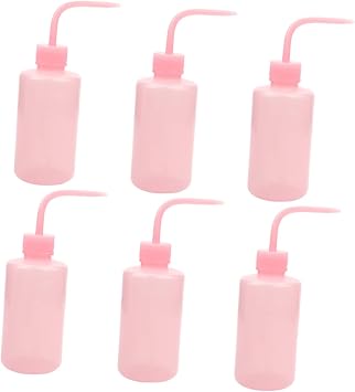 250ML Eyelash Cleaner Squeeze Bottle Set of 6 Convenient Cleaning Bottles Bend Mouth for Eyelash Care and Maintenance