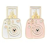 Charmart Camera Castle Lapel Pin 2 Piece Set Photography Enamel Brooch Pins Badges Clothes Accessories Art Gifts