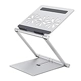 Laptop Stand Adjustable Portable Laptop Holder Free Angle Adjustment Heat-Vent Design to Elevate...