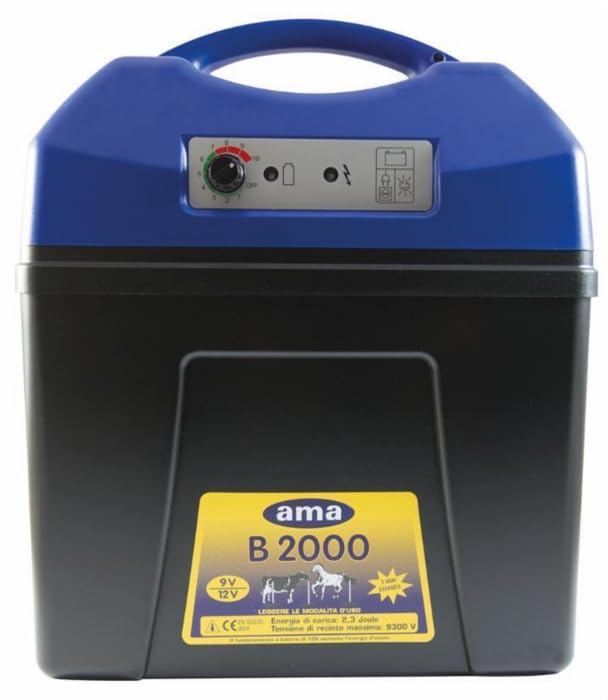 Elettrificatore Ama B2000 a batteria 12/9V per recinti elettrici