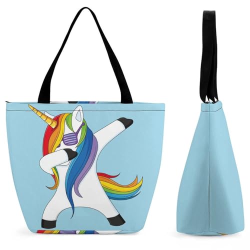Sac de shopping licorne cool à grande capacité de transport pour femme