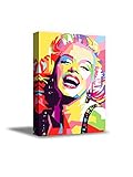 Vizor Marilyn Monroe Wall Decor Canvas Modern Artwork Marilyn Monroe Quote Office Decor Wall Art Canvas - Multicolor Gorgeous Smile Canvas Wall Art with Wooden Frame Ready to Hang