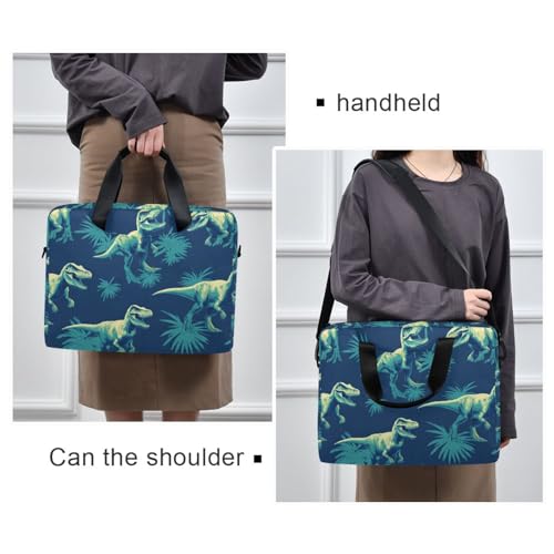 Funda para portátil Crossbody con asa y correa 15.6" azul miniatura 2