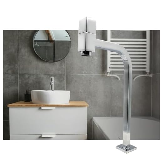 Torneira Para Pia de Banheiro Quadrada Link Bica Baixa Cromada 1/4 Volta GW Comercial