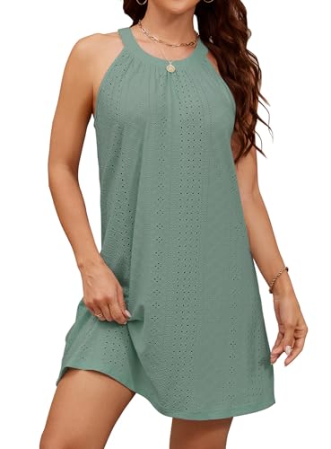 StylSense Strandkleid Damen Sommerkleid Leicht Bikini Cover Up Strandponcho Bademode Kleider Casual Trägerkleid