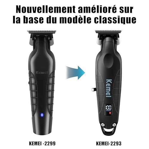 KEMEI 2293 Tondeuse professionnelle pour hommes, Noir – vue 7
