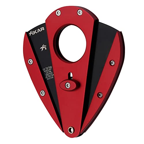 Xikar Cortador de charuto Xi1, lâminas de aço inoxidável 440C com classificação Rockwell HRC 57, cal