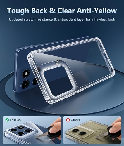 Image of FNTCASE for Moto G Stylus 2025 /2026 Clear Case with Screen Protector | Anti Yellowing, Military Grade Drop Protection, Rugged Shockproof Phone Cover, Transparent Cell Phone Case