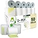 PM Company Perfection 2 Ply POS/Cash Register Rolls, 3 Inches X 90 Feet, White/Canary, 50 per Carton (07706)