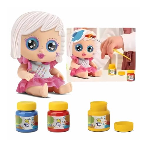 Boneca Little Dolls Glitter Pinta e Repinta Divertoys R.8292