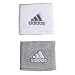 Adidas Interval Reversible Wristband, Heathered Aluminum 2/White / White/Heathered Aluminum 2, One Size Fits All