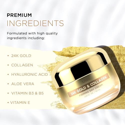 Azure Cosmetics 24K Gold Face Moisturizer - Anti-Aging Cream