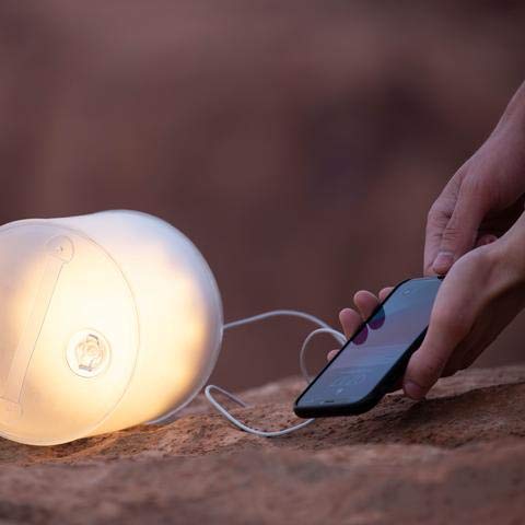 Lanterna Solare Gonfiabile LUCI Base, 360 Lumen, Power Bank Integrato, 50 Ore Di Autonomia, Ricaricabile USB