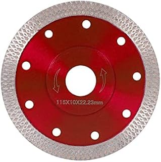 115mm 4.5" Diamond Cutting Discs for Angle Grinder, Super Thin Porcelain Cutting Blade Dry/Wet Angle Grinder Wheel Disc for Cutting Porcelain Tiles Granite Marble Ceramics Reinforced Concrete (Red)