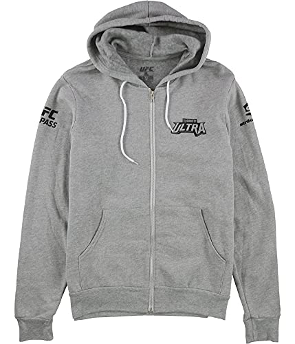 UFC Mens Quintet Ultra Hoodie Sweatshirt, Grey, Medium