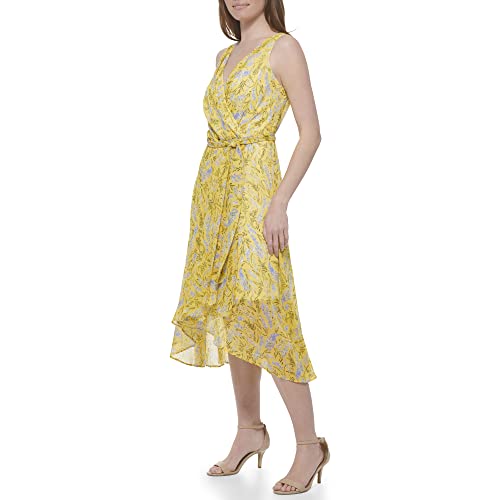Image of Tommy Hilfiger Women's V-Neck Self Tie Midi Dress