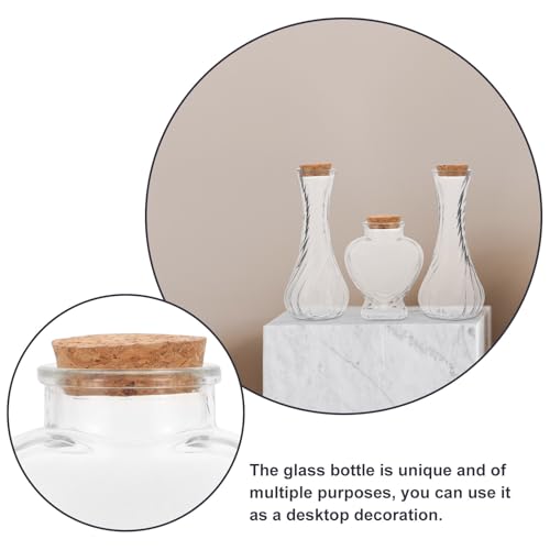Bouteilles verre cérémonie de sable mariage cœur rangement origami réutilisables
