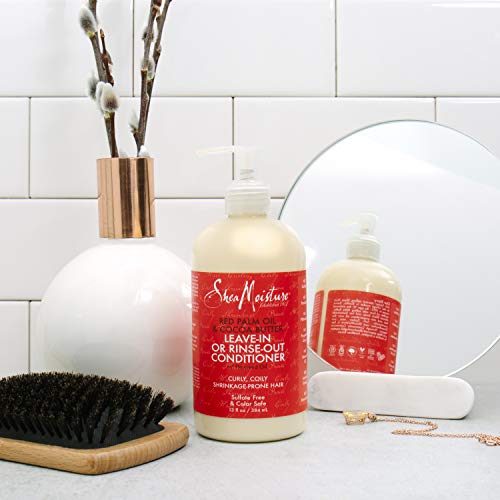 Shea Moisture Shampoo & Conditioner With Red Palm Oil & Cocoa Butter – Detangling Shampoo, Shea Moisture Leave In Conditioner Or Rinse Out, Shampoo And Conditioner Sets With Shea Butter, 13 Oz Ea  #TOP4