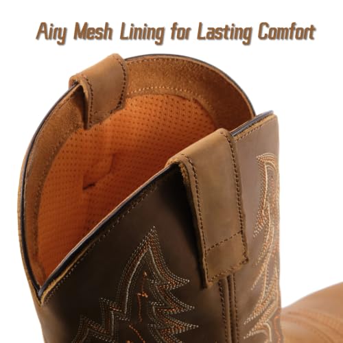 Image of SUREWAY Men's Waterproof Western Cowboy Boots-Soft /Steel Toe