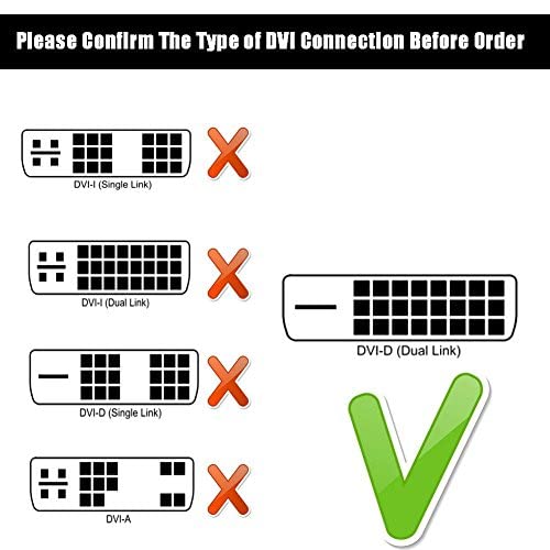 Redgo 6Ft Hdmi To Dvi-D 24+1 Pin Monitor Display Adapter Cable ,Hdmi Male To Dvi Male Gold Hd Hdtv #TOP2