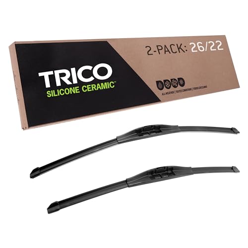 TRICO Silicone Ceramic™ (90-2420) 24 & 20 Inch Pack of 2 Automotive Replacement Windshield Wiper Blades For my Car, Ceramic Coated Silicone Super Premium Beam Blade for Select Vehicle Models