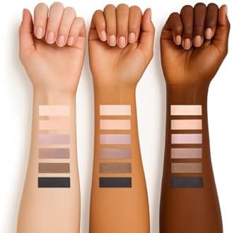 6 Colors Mini Eyeshadow Makeup Palette Neutral Nude Smoky Eye Shadow Taupe & Brown Matte Make Up Pallet with Mirror Highly Pigmented Long Lasting Waterproof Travel Size Gift Kit 01