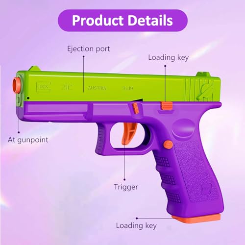 Fidget Toy Gun1911, 3 Pack 3D Printed GunToys Shell Ejectin Pistol Toy , Gravity Fidget Claw Knife Fidget Toy Stress Shot, Stress Reducing Toys for Anxiety, Kids Gifts