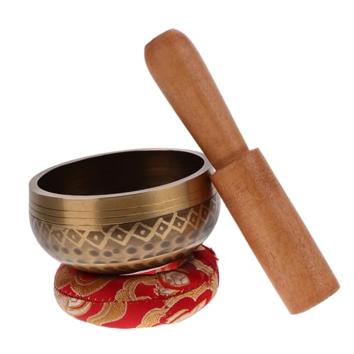 ULDIGI Meditation Bowl Singing Bowl Set Wooden Mallet Pad Home Decor for Relaxation