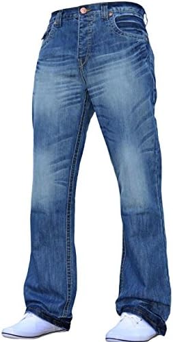 APT Men's Blue Bootcut Flared Work Casual Jeans Size 30-34
