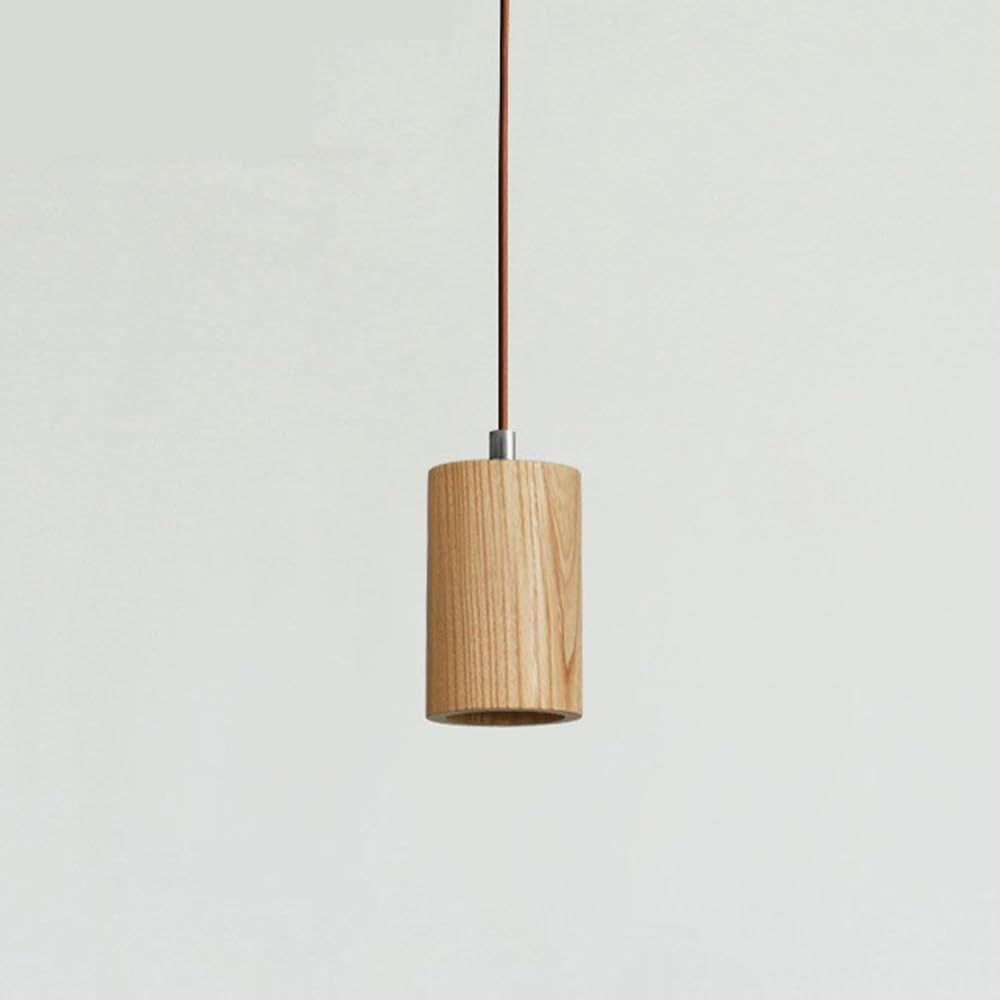 Lámpara Colgante de Madera de Granja Isla de Cocina Tubo Largo Colgante Lineal Accesorio de iluminación pequeña Mini lámpara Colgante de Techo lámpara rústica Vintage para Dormitorio Comedor
