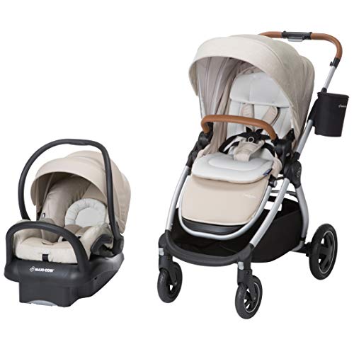 Maxi-Cosi Adorra 2.0 5-in-1 Modular Travel System with Mico Max 30 Infant Car Seat, Nomad Sand