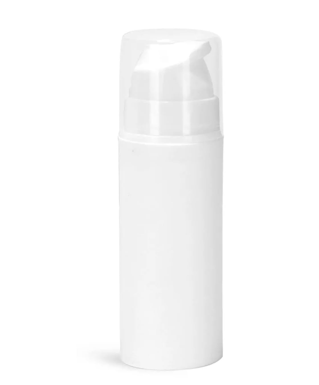 SKS Bottle & Packaging Airless Pump Bottles - 30 ml White Matte Polypropylene Empty Plastic Bottles with Metal-Free Dispensing for Makeup Containers, Face Creams, and Body Care - 24/Bag